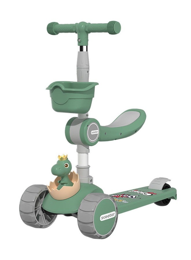 Beauenty Kids Three Wheel Scooter With Light Up LED Wheels For Toddlers Girls & Boys, 3 Adjustable Height , Lean To Steer, Extra-wide Deck, Light Up Wheels For Children From 3-14 Years Old - Image 1