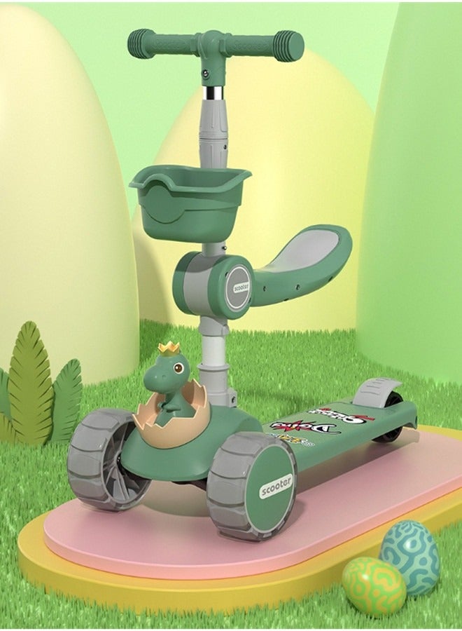 Beauenty Kids Three Wheel Scooter With Light Up LED Wheels For Toddlers Girls & Boys, 3 Adjustable Height , Lean To Steer, Extra-wide Deck, Light Up Wheels For Children From 3-14 Years Old - Image 2