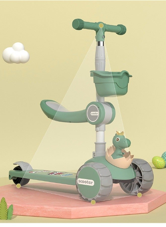 Beauenty Kids Three Wheel Scooter With Light Up LED Wheels For Toddlers Girls & Boys, 3 Adjustable Height , Lean To Steer, Extra-wide Deck, Light Up Wheels For Children From 3-14 Years Old - Image 5