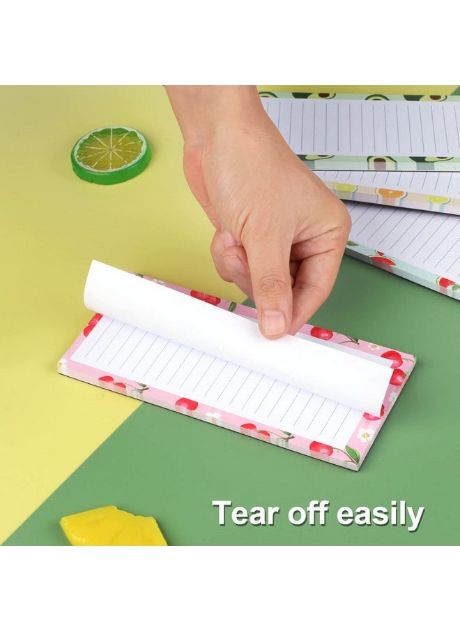 Joyberg - 4 Pack Magnetic Notepads for Refrigerator, Grocery List Magnet Pad for Fridge, Fruit Design Magnetic Grocery List Pad for Fridge, Full Magnet Back Shopping Lists, 50 Sheets Per Note Pads - Image 1