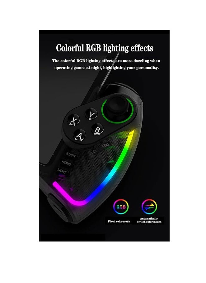 أبيجا جهاز تحكم ألعاب لاسلكي ميكانيكي بإضاءة RGB طراز PG-9777S – متوافق مع آيفون 15/14/13/12 (iOS 13.0+ MFI)، أجهزة أندرويد (6.0+)، الكمبيوتر، نينتندو سويتش وبلايستيشن 3 | هزاز خطي، زر توربو، جيروسكوب 6 محاور، تصميم مريح – تشغيل مباشر بدون تعقيد (لا يدعم معالجات ميديا تك)  - Image 2