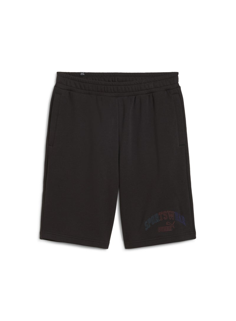 PUMA ESS+ LOGO LAB Mens Black Shorts - Image 1