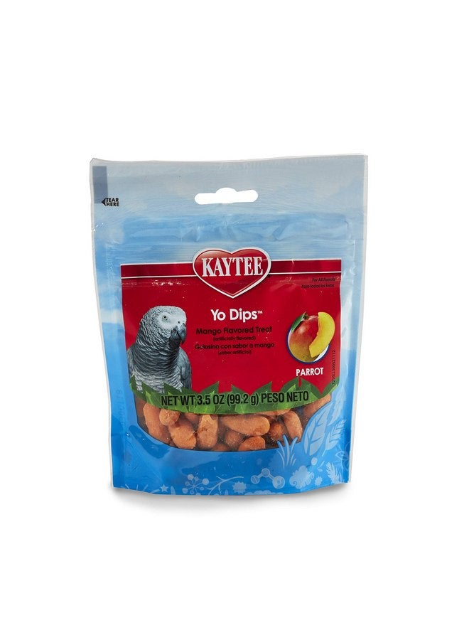 كايتي وجبة خفيفة مغموسة في الزبادي بنكهة المانجو من Kaytee Yo Dips للببغاوات الأليفة، 3.5 أونصة - Image 1