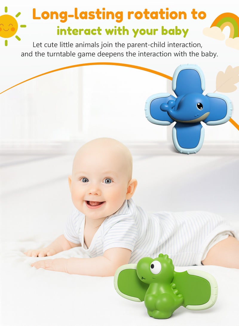 ULHYC 3PCS Baby Bath Spinner Toy with Suction Cups - Image 2