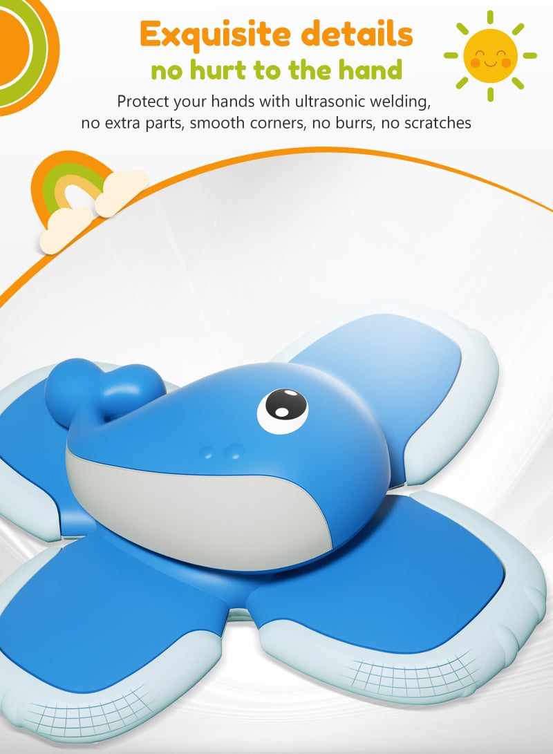 ULHYC 3PCS Baby Bath Spinner Toy with Suction Cups - Image 4