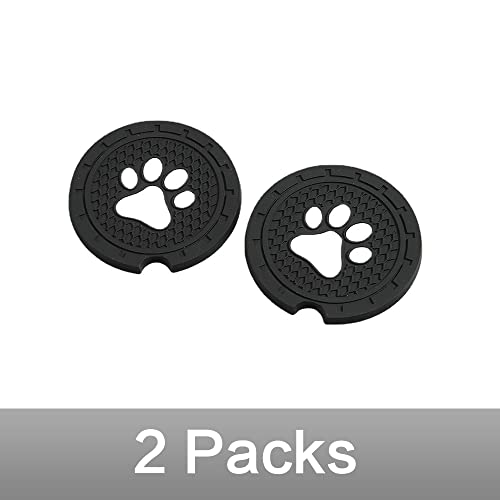 VAGURFO 2 Packs Cup Holder Coasters,Car Cup Coasters,2.75 inch Cup Holder Insert, PVC Anti Slip Dog Paw Car Coaster, Universal Car Cup Holder Coasters for Most Cars, Trucks, RVs and More - Image 5