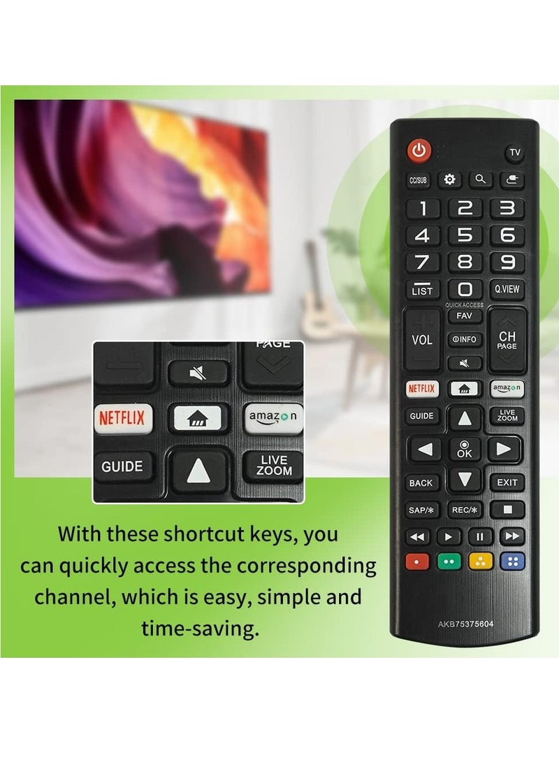 ELTRAZONE Replacement Remote Control for LG Smart TV, Suitable for Many LG Smart TV Models (AKB75375604) with battery - Image 3