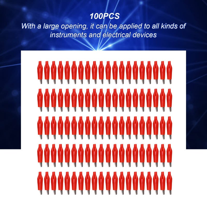 Red Electrical Test Clips 100PCS Large Opening Strong Bite Force for Power Testing Home Automotive Welding - Image 5