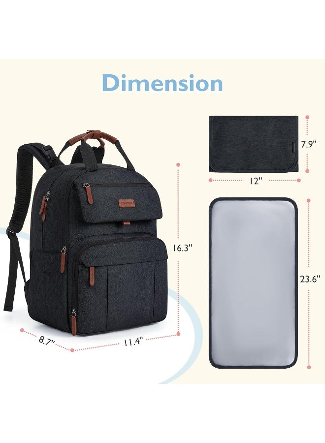 mommore Diaper Bag Backpack, Extra Large Diaper Bag for 2 Kids/Twins with Changing Pad for Travel Outdoors - Image 5