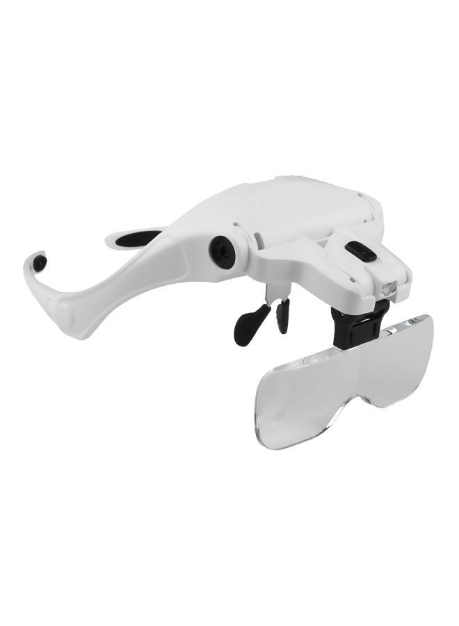 NIBEMINENT Adjustable Bracket Headband Glasses Magnifier Loupe White/Black - Image 4