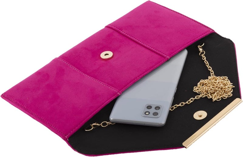 JNB Faux Microsuede Envelope Clutch - Image 5