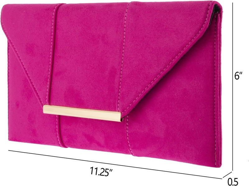 JNB Faux Microsuede Envelope Clutch - Image 3