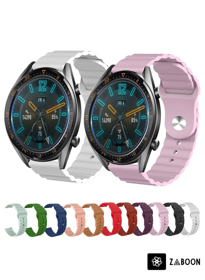 Zaboon Replacement Band For Samsung Galaxy Watch 4 40mm 20mm Corrugated Silicone - Image 2