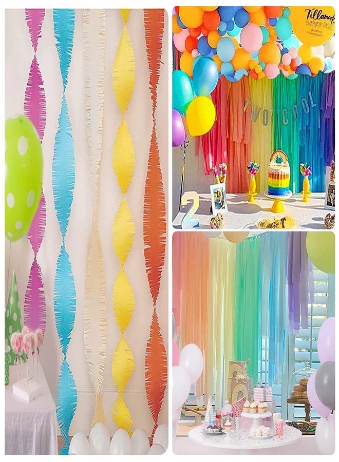 WFAUIBR Crepe Paper Streamers 9 Rolls 738ft,Pack of Rainbow Assorted Colored Party Streamers,9 Colors Streamers Party Supplies, for Birthday Decorations,Rainbow DIY,Wedding Baby Shower (1.8 Inch x 82 Ft/Roll) - Image 5