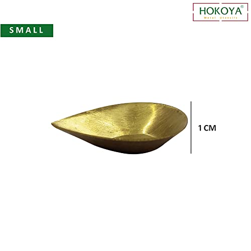 HOKOYA Pital Formal Diya Sets for Diwali / Dussehra / Evening Puja in Home / Mandir / Temple (Small, 12) - Image 2