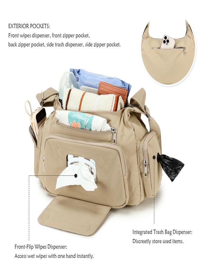 MYHOZEE Puffer Crossbody Bags for Women Mom Large Diaper Bag Purse with Wipes and Trash Dispenser Shoulder Bag Cross Body Purses for Women Nylon Puffy Messenger Bags Women's Handbags Tote Adjustable Strap - Image 5