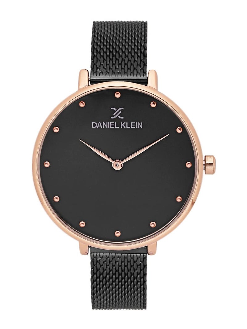 Daniel Klein Analog Black Dial Women's Stainless Steel Watch-DK11421-5 - Image 1
