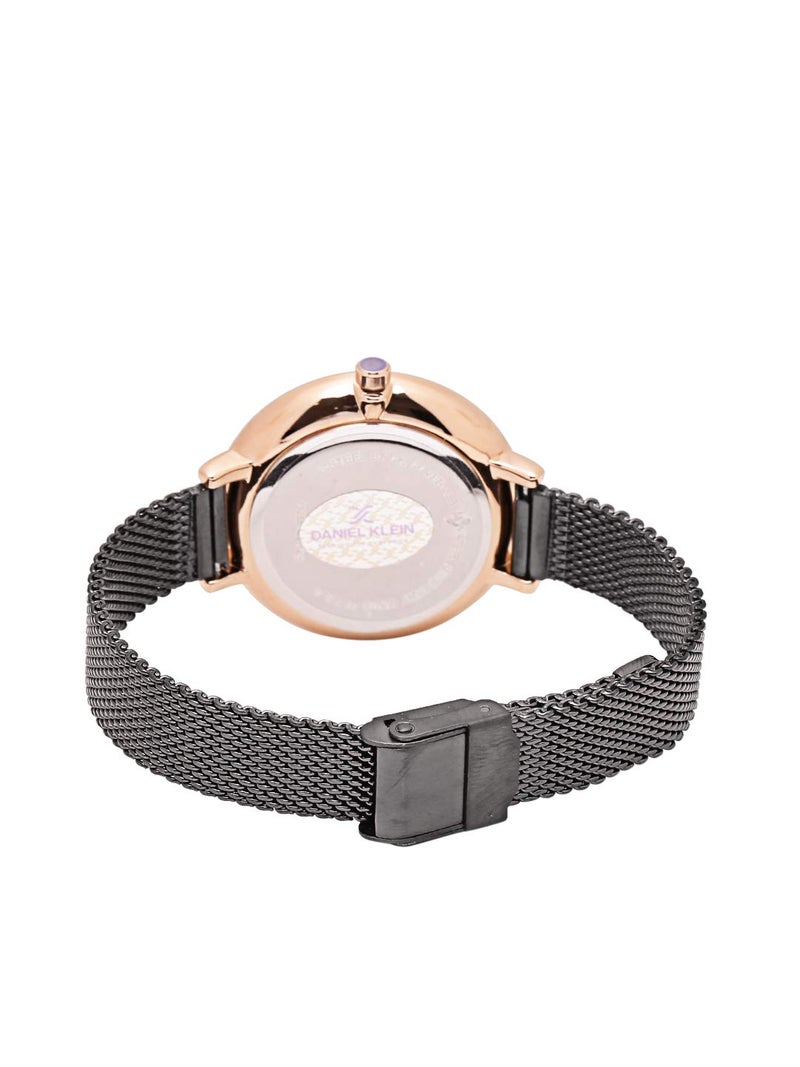 Daniel Klein Analog Black Dial Women's Stainless Steel Watch-DK11421-5 - Image 5