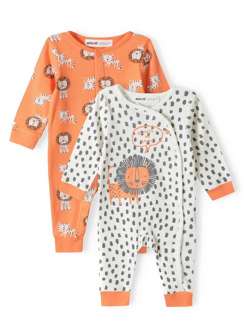 MINOTI 2-Pack Baby Rompers with Short Sleeves and Snap Closures