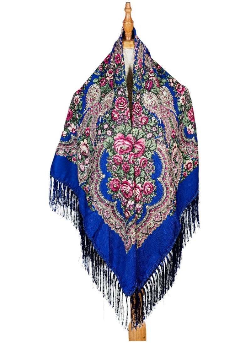 D'Daniela Ania Women's Eastern European Cotton Tassel Shawl - Image 4