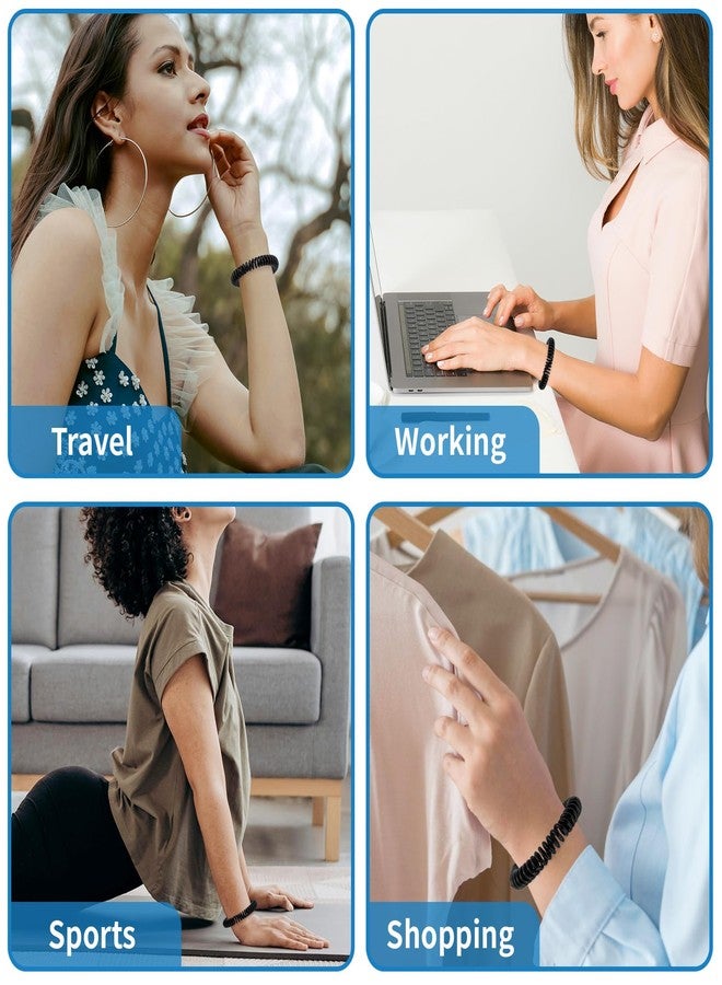 QIUTIMIY 6PCS Spiral Keychain Stretchy Wrist Coil Bracelet Key Chain Black Waterproof Wristlet Key Holder for Pool, Sauna, Sports, Gym(RGFR-Black) - Image 5