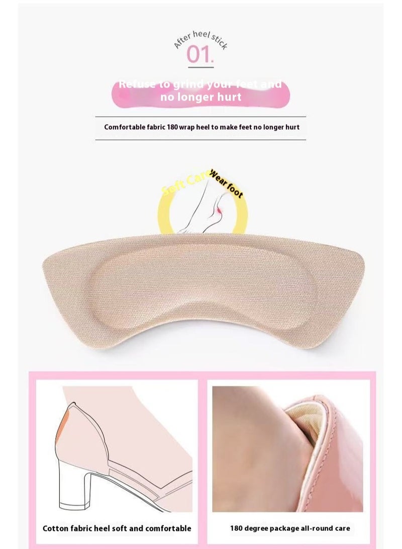 Generic 4 Pairs Heel Cushion Pad Shoe Grips Liner Insert for Shoes Too Big, Inserts Liners Loose Shoes, Preventing Slipping, Rubbing, Non-Slip - Image 2