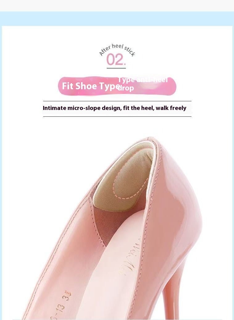 Generic 4 Pairs Heel Cushion Pad Shoe Grips Liner Insert for Shoes Too Big, Inserts Liners Loose Shoes, Preventing Slipping, Rubbing, Non-Slip - Image 3