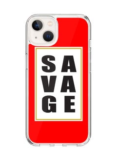 Classic Clear Case for Apple iPhone 14 Hybrid Soft Case Flexible Edges Anti Drop TPU PC Gel Thin Transparent Cover [ Designed for Apple iPhone 14 ] - Savage Full Print