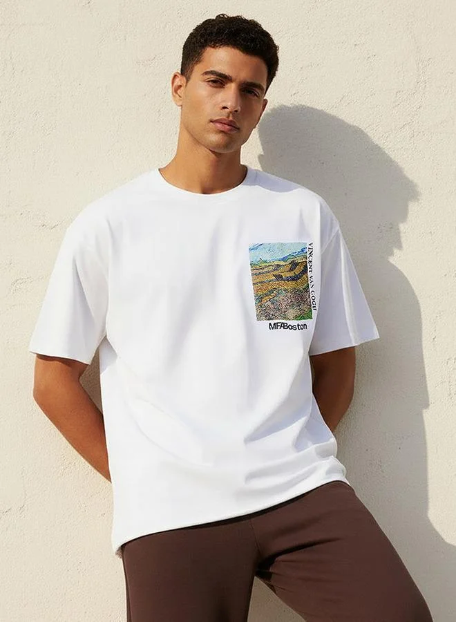 SP Characters Vincent Van Gogh Men Regular Fit Crew Neck Short Sleeve T shirt