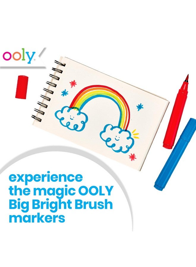 Ooly Thick Washable Markers With Jumbo Grip, Washable Toddler Markers, Big Bright Brush Tip Markers For Toddlers, Kids Markers Washable With Jumbo Barrel, Markers For Little Hands [Brush Tip]  - Image 2