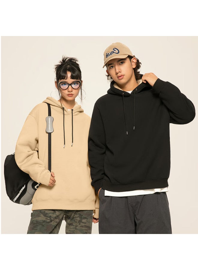 Geniolamode Men's Fleece Hoodie Winter Thick Warm Casual Pullover Youth Jacket Black 2XL