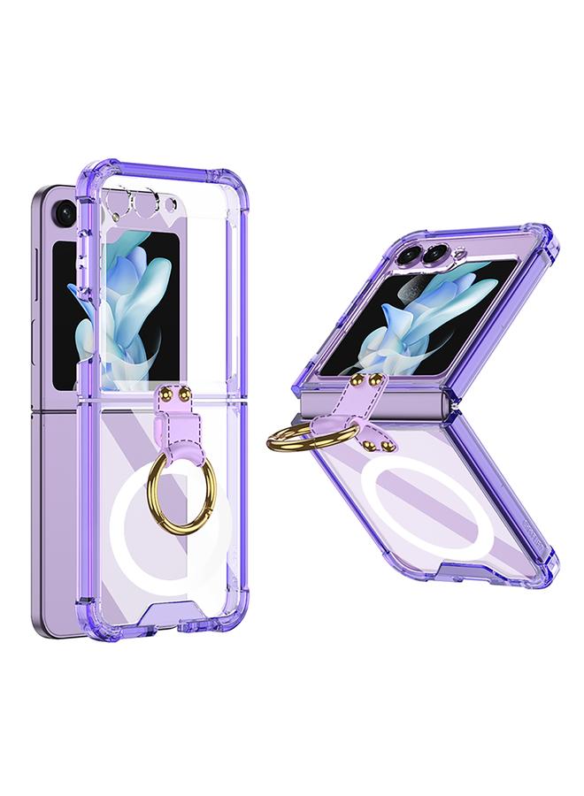 The Bros Case For Samsung Galaxy Z Flip5 MagSafe Airbag Hinge Shockproof Phone Case with Ring Holder