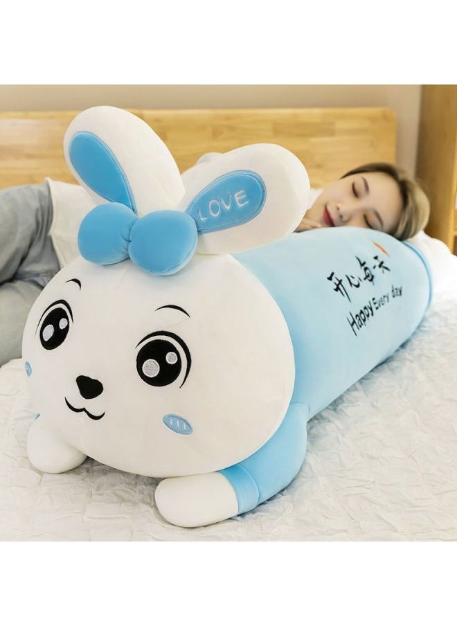 Plush Toy Girl Rabbit Soft Long Sleeping Pillow Plush Play Doll Sleeping Rag Doll Holding-Color:Blue [happy Every Day]-Specifications:70cm (very Thin And Small, Suitable For Kids)  - Image 2