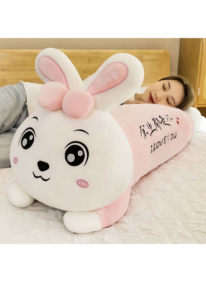Plush Toy Girl Rabbit Soft Long Sleeping Pillow Plush Play Doll Sleeping Rag Doll Holding-Color:Blue [happy Every Day]-Specifications:70cm (very Thin And Small, Suitable For Kids)  - Image 3