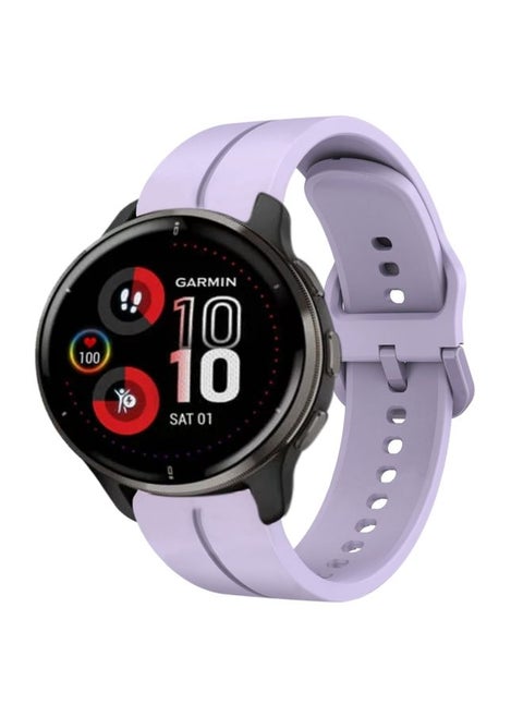 Replacement Strap For Garmin Venu 2 Plus 20mm Loop Silicone Watch Band Purple