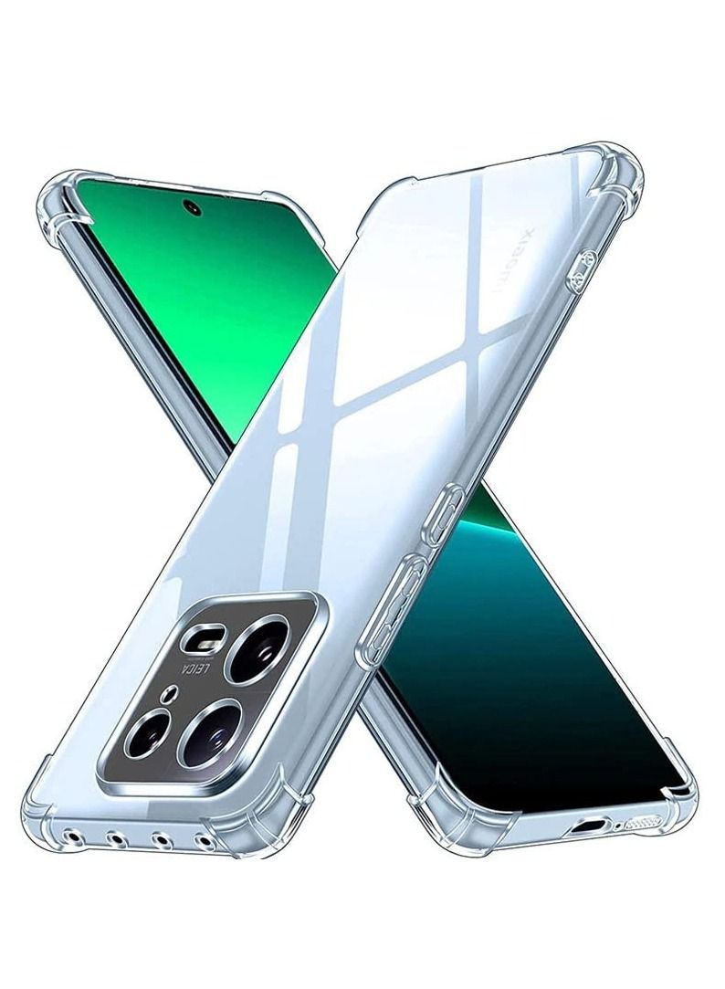 BORTONY Xiaomi 13 Clear Case Cover Shockproof flexible Silicone Bumper Cover Transparent Anti scratch TPU Full Camera Protection designed for  Xiaomi 13 - Image 1