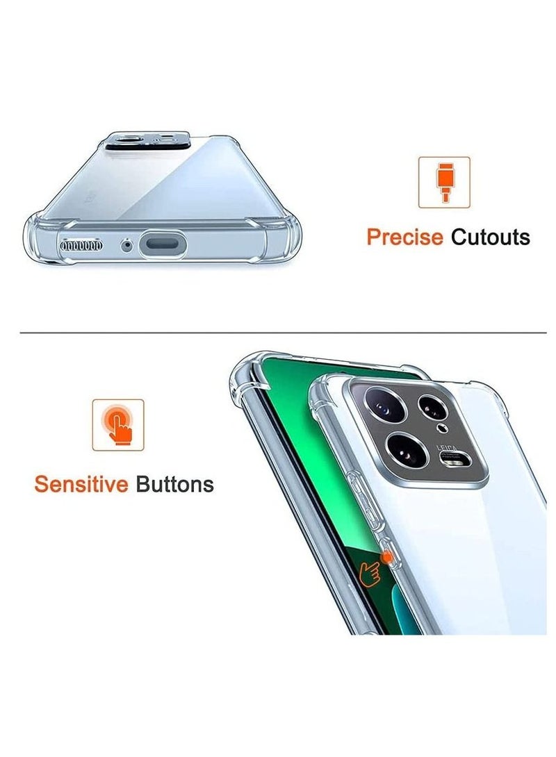 BORTONY Xiaomi 13 Clear Case Cover Shockproof flexible Silicone Bumper Cover Transparent Anti scratch TPU Full Camera Protection designed for  Xiaomi 13 - Image 5