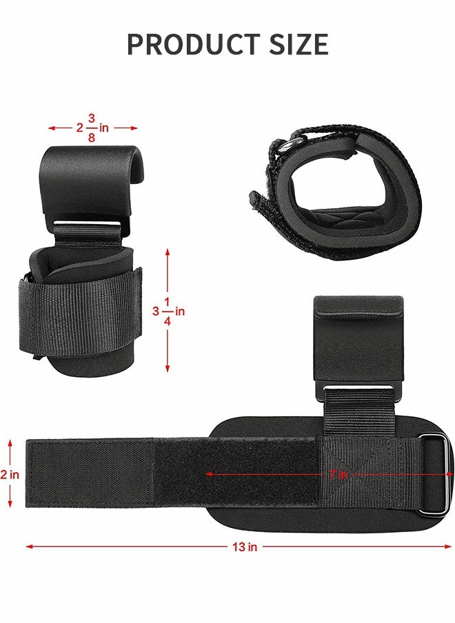 Weightlifting Hooks Weightlifting Gloves Wristbands Gym Gloves Gym Protective Gear Wrist Support Wrist Straps for Deadlifts and Daily Gym Workouts