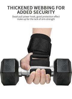 GROIC Weightlifting Hooks Weightlifting Gloves Wristbands Gym Gloves Gym Protective Gear Wrist Support Wrist Straps for Deadlifts and Daily Gym Workouts  - Image 2