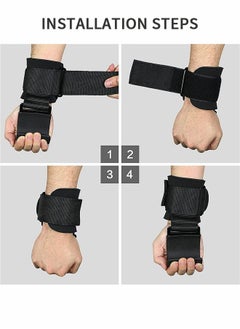 GROIC Weightlifting Hooks Weightlifting Gloves Wristbands Gym Gloves Gym Protective Gear Wrist Support Wrist Straps for Deadlifts and Daily Gym Workouts  - Image 4