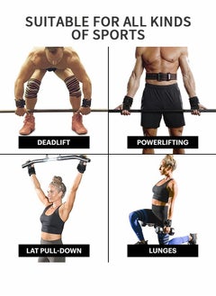 GROIC Weightlifting Hooks Weightlifting Gloves Wristbands Gym Gloves Gym Protective Gear Wrist Support Wrist Straps for Deadlifts and Daily Gym Workouts  - Image 3