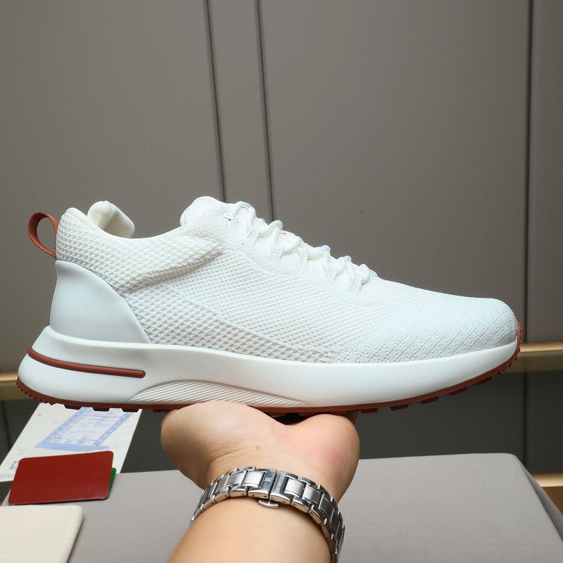 2026 Summer Men's Breathable Mesh Running Shoes with Thick Sole and Patchwork Style - Image 1