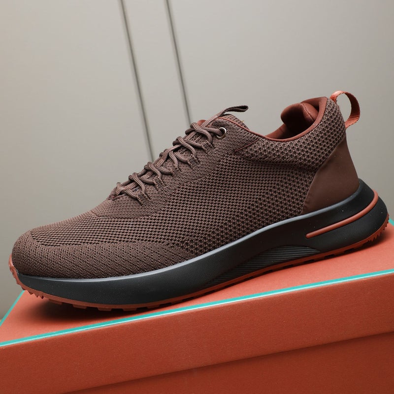 2026 Summer Men's Breathable Mesh Running Shoes with Thick Sole and Patchwork Style - Image 4