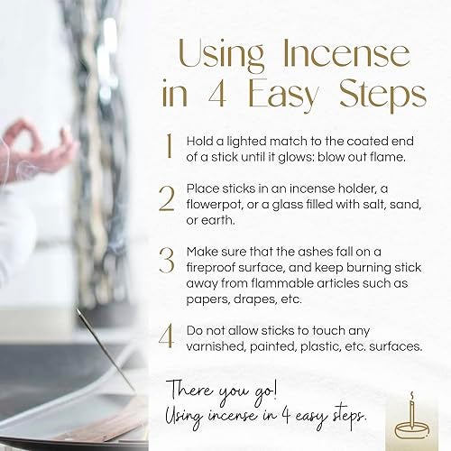 Gonesh - Extra Rich Scented Incense Sticks - Non-Toxic 10” Slow Burn Aromatic Sticks - Patchouli - 4 Packs of 20-80 Count - Image 3