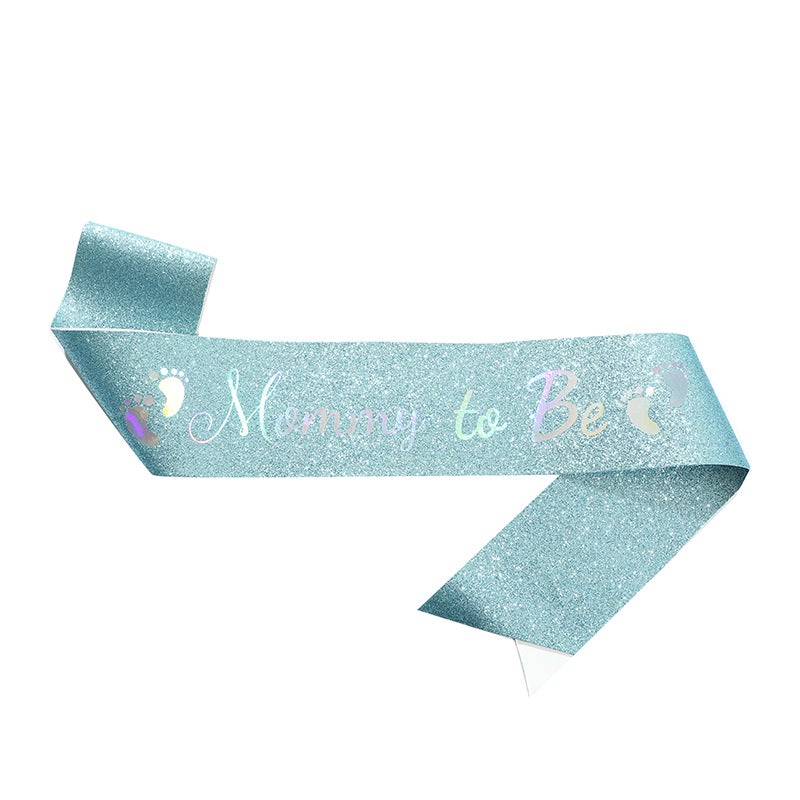 Personalized Glitter Cloth Mommy To Be Expectant Mother Daddy To Be Expectant Dad Shoulder Strap Etiquette - Image 1