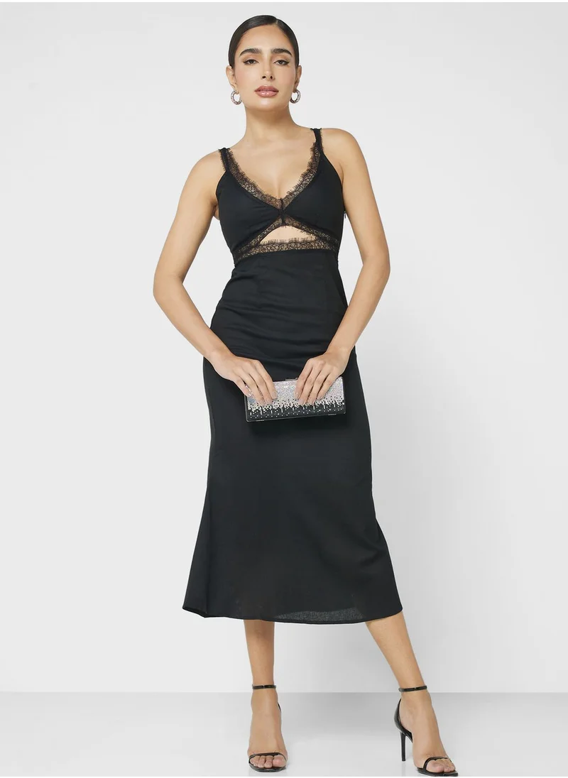 Never fully Dressed Strappy Front Cut Out Dress