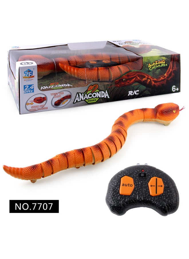 Strange Trick Toy Electric Remote Control Infrared Frequency Simulation Rattlesnake Cobra Remote Control Snake Walking-Color:Remote Control Python 7 707 695g  - Image 1