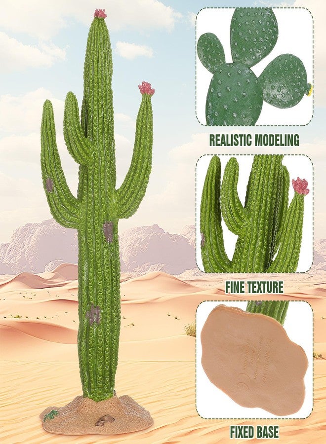 Amosfun 2pcs Realistic Cactus Models Lifelike Cactus Figurine Desktop Decor Artificial Greenery Plant Landscape Miniature Desktop Plant Decoration - Image 3