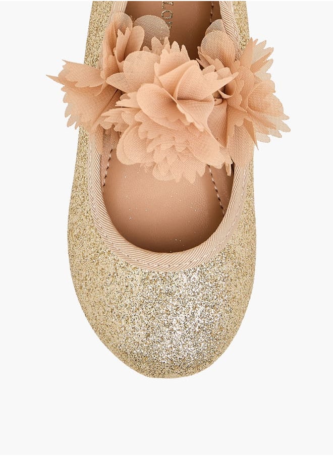 Flora Bella By Shoexpress - Girls Embellished Ballerina Shoes With Elasticated Strap - Image 1
