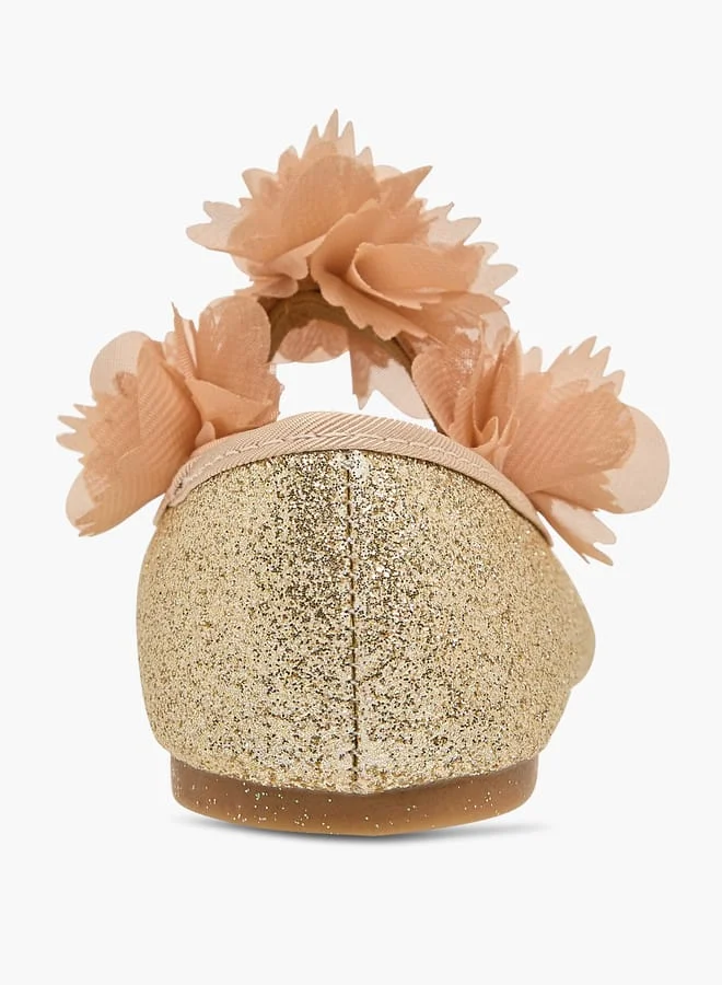 Flora Bella By Shoexpress Girls Embellished Ballerina Shoes With Elasticated Strap